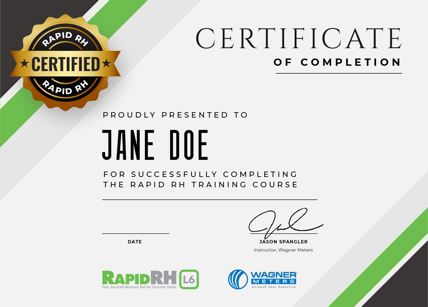 Rapid RH® Training Certificate of Completion