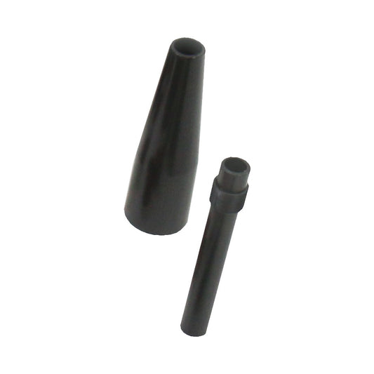 Vacuum attachment, black tapered nozzle and narrow tube shown separately