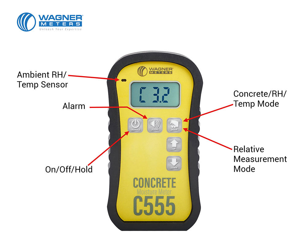 C555 Concrete Moisture Meter – Wagner Meters